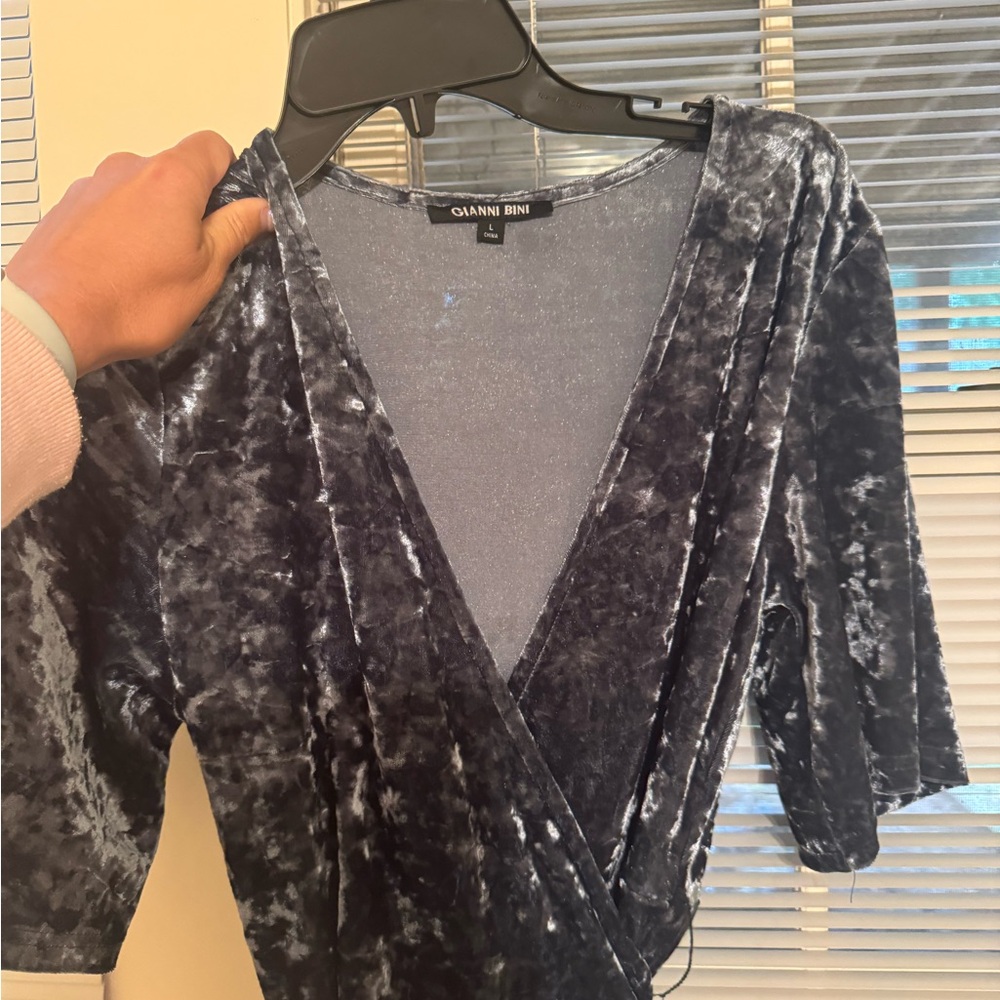 Gianni bini velvet wrap dress